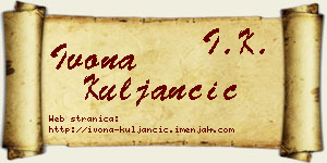 Ivona Kuljančić vizit kartica